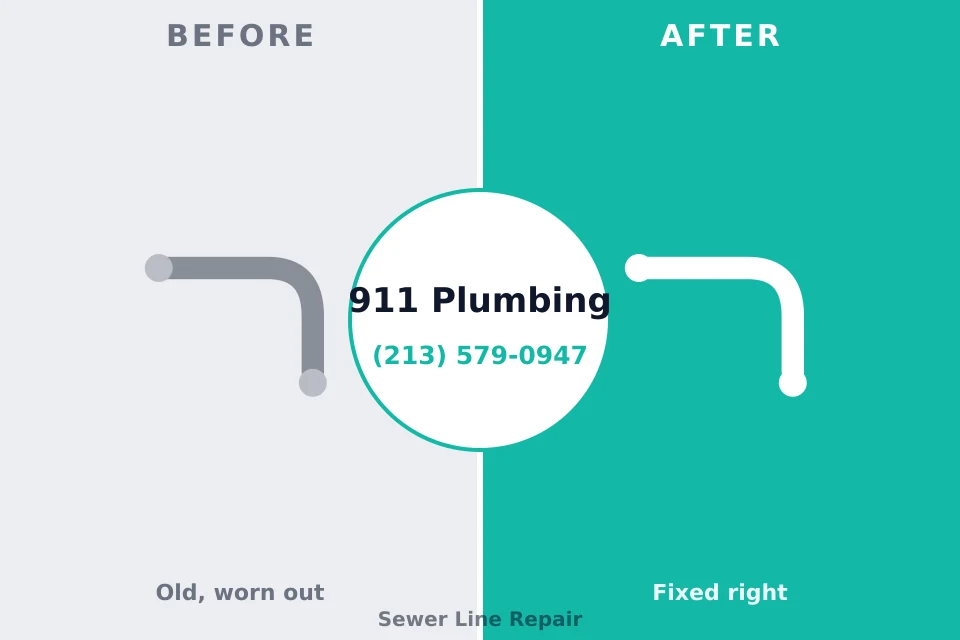 Before and after: plumbing company Swissvale, PA